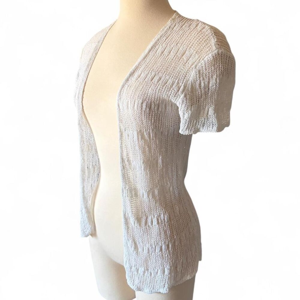 Coldwater Creek white crochet top Size XS